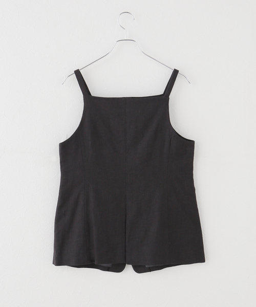 JOURNAL STANDARD(ジャーナルスタンダード)の「ラミーコットンツイル ジレ(その他アウター・レディース・ブラック系その他/ホワイト×ホワイト・FREE)」の3枚目の写真