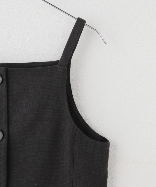 JOURNAL STANDARD(ジャーナルスタンダード)の「ラミーコットンツイル ジレ(その他アウター・レディース・ブラック系その他/ホワイト×ホワイト・FREE)」の4枚目の写真