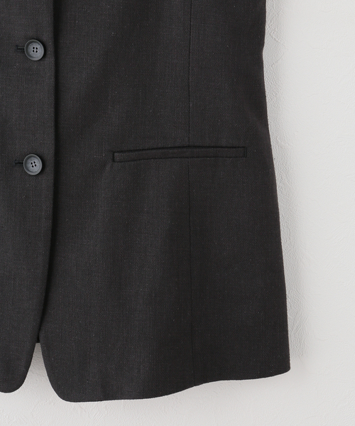 JOURNAL STANDARD(ジャーナルスタンダード)の「ラミーコットンツイル ジレ(その他アウター・レディース・ブラック系その他/ホワイト×ホワイト・FREE)」の5枚目の写真