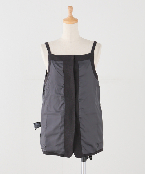 JOURNAL STANDARD(ジャーナルスタンダード)の「ラミーコットンツイル ジレ(その他アウター・レディース・ブラック系その他/ホワイト×ホワイト・FREE)」の7枚目の写真