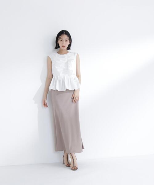 NATURAL BEAUTY BASIC(ナチュラルビューティーベーシック)の「フロントギャザーペプラムブラウス(シャツ/ブラウス・レディース・ブラウン/イエロー/オフホワイト・フリ-)」の18枚目の写真