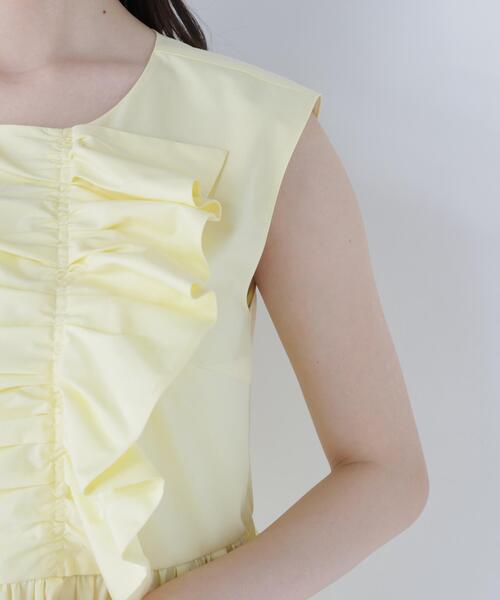NATURAL BEAUTY BASIC(ナチュラルビューティーベーシック)の「フロントギャザーペプラムブラウス(シャツ/ブラウス・レディース・ブラウン/イエロー/オフホワイト・フリ-)」の10枚目の写真