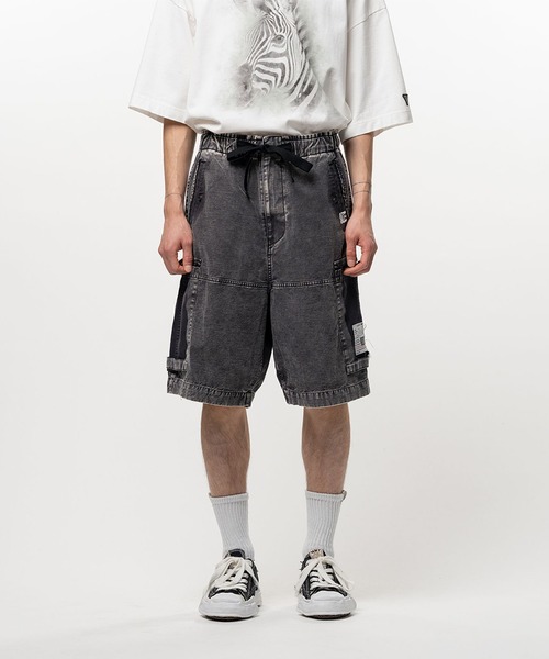 Maison MIHARA YASUHIRO（メゾンミハラヤスヒロ）の「【MIHARAYASUHIRO/ミハラヤスヒロ】DAMAGED CARGO SHORT PANTS（その他パンツ・メンズ・ブラック/ダークグリーン・44/46）」の5枚目の写真