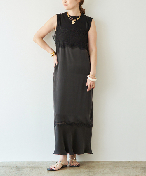 セール】【Raspail/ラスパイユ】Lace Switched cami Dress（ワンピース