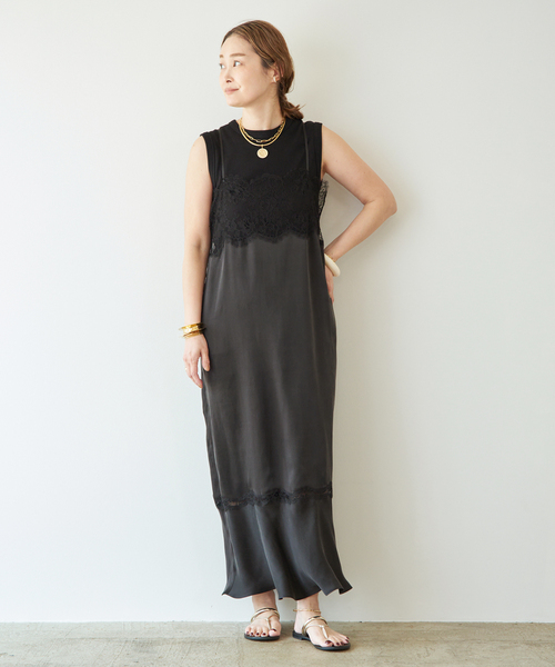 セール】【Raspail/ラスパイユ】Lace Switched cami Dress（ワンピース
