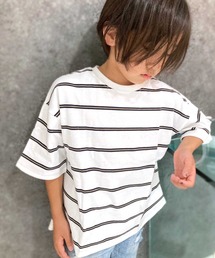 SHISKY（シスキー）の「ビッグシルエットボーダー半袖Tシャツ（523-114）（Tシャツ/カットソー）」