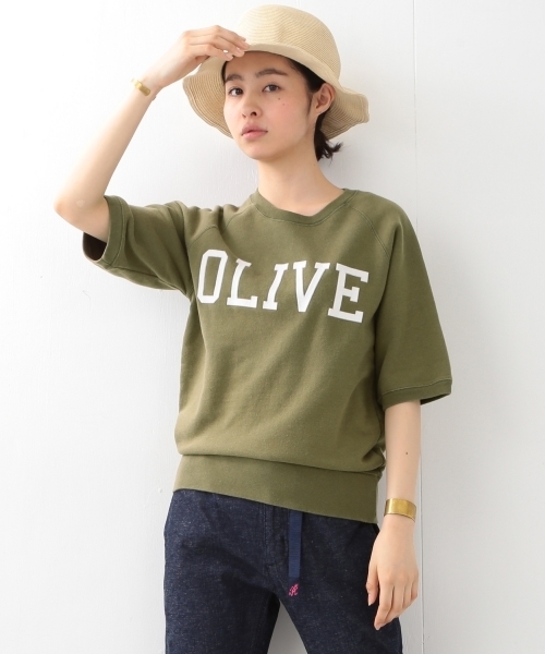 BEAMS BOY（ビームスボーイ）の「FRUIT OF THE LOOM×BEAMS BOY / ワッペン ショートスリーブ（スウェット・レディース・グレー/オリーブ/ネイビー・ONE SIZE）」の6枚目の写真