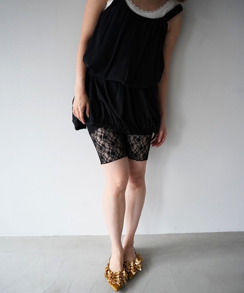 SANSeLF(サンセルフ)の「【SANSeLF】ウエストフリルレースショートパンツ saw26s054(その他パンツ・レディース・オフホワイト/ブラック・FREE)」の8枚目の写真