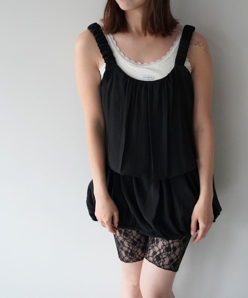 SANSeLF(サンセルフ)の「【SANSeLF】ウエストフリルレースショートパンツ saw26s054(その他パンツ・レディース・オフホワイト/ブラック・FREE)」の9枚目の写真