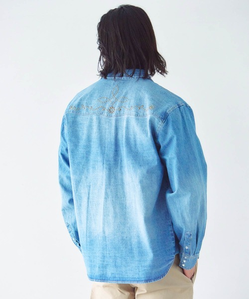 JACKROSE(ジャックローズ)の「JE STUDS DENIM SHIRTS(シャツ/ブラウス・メンズ・ライトインディゴブルー/インディゴブルー・M/L/XL)」の19枚目の写真