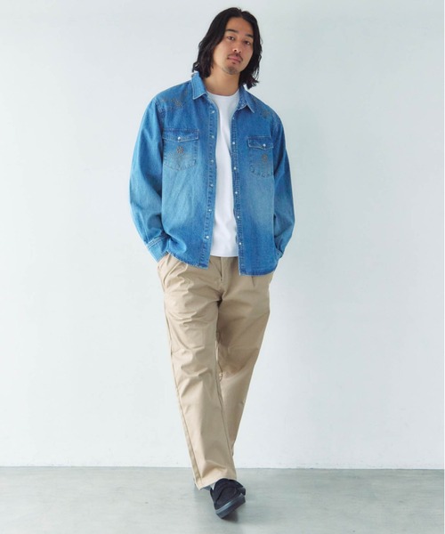 JACKROSE(ジャックローズ)の「JE STUDS DENIM SHIRTS(シャツ/ブラウス・メンズ・ライトインディゴブルー/インディゴブルー・M/L/XL)」の20枚目の写真