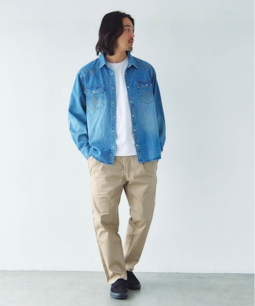 JACKROSE(ジャックローズ)の「JE STUDS DENIM SHIRTS(シャツ/ブラウス・メンズ・ライトインディゴブルー/インディゴブルー・M/L/XL)」の21枚目の写真