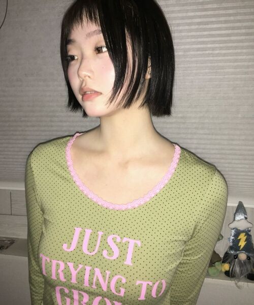 ITZAVIBE(イッザバイブ)の「DOT LACE LETTERING T SHIRT - KHAKI(Tシャツ/カットソー・レディース・その他・FREE)」の10枚目の写真