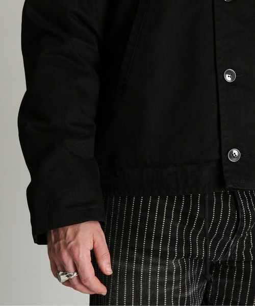Schott（ショット）の「Schott/ショット/HERRINGBONE N-1 JKT/ヘリンボーン N-1 ジャケット（ミリタリージャケット・メンズ・ライトグレー/ブラック・M/XL/L/2XL）」の10枚目の写真