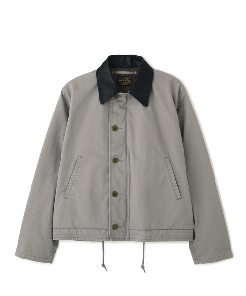 Schott（ショット）の「Schott/ショット/HERRINGBONE N-1 JKT/ヘリンボーン N-1 ジャケット（ミリタリージャケット・メンズ・ライトグレー/ブラック・M/XL/L/2XL）」の17枚目の写真