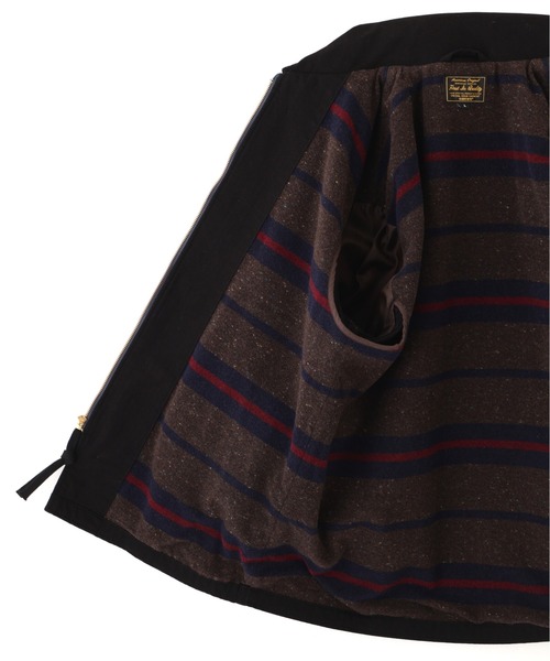 Schott（ショット）の「Schott/ショット/HERRINGBONE N-1 JKT/ヘリンボーン N-1 ジャケット（ミリタリージャケット・メンズ・ライトグレー/ブラック・M/XL/L/2XL）」の19枚目の写真