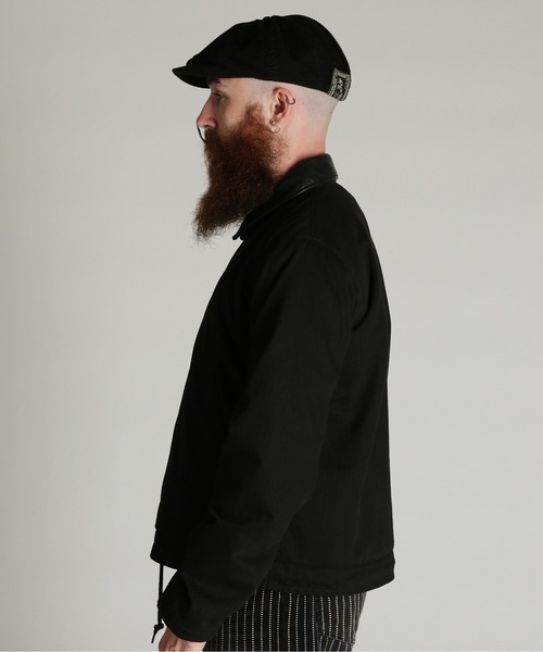 Schott（ショット）の「Schott/ショット/HERRINGBONE N-1 JKT/ヘリンボーン N-1 ジャケット（ミリタリージャケット・メンズ・ライトグレー/ブラック・M/XL/L/2XL）」の5枚目の写真
