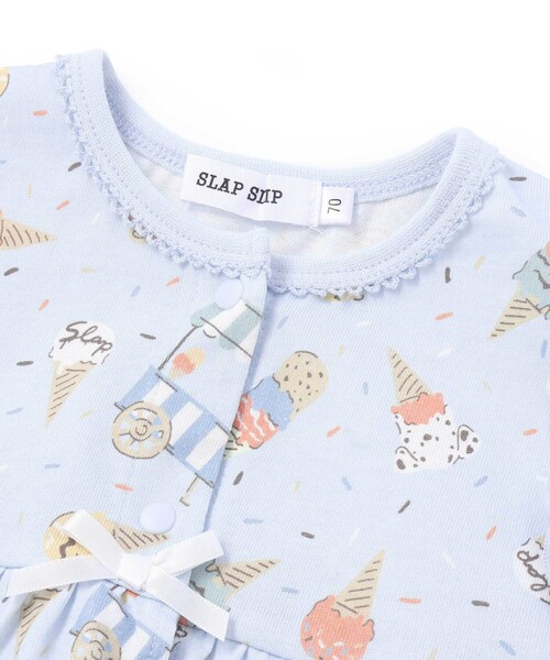 SLAP SLIP BABY(スラップスリップベビー)の「【お揃い】バルーン宝石アイス果物総柄プリントボディミニベビー(60~80cm)(ロンパース・キッズ・ブルー系その他/イエロー系その他/ピンク系その他・60cm/80cm/70cm)」の11枚目の写真