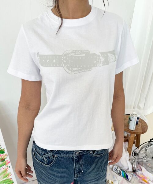 NYXX(エヌワイエックスエックス)の「BELT TEE WHITE(Tシャツ/カットソー・レディース・その他・FREE)」の4枚目の写真