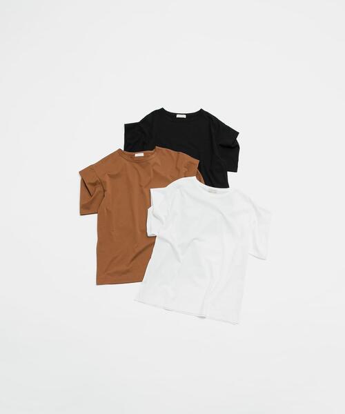 LAATO(ラート)の「tack sleeve tee(Tシャツ/カットソー・レディース・ホワイト/キャメル/ブラック・FREE)」の19枚目の写真