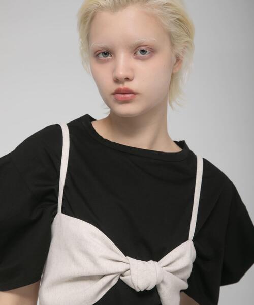 LAATO(ラート)の「tack sleeve tee(Tシャツ/カットソー・レディース・ホワイト/キャメル/ブラック・FREE)」の19枚目の写真