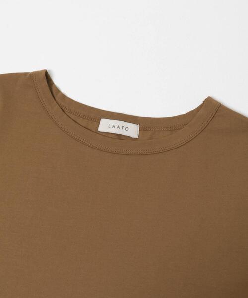 LAATO(ラート)の「tack sleeve tee(Tシャツ/カットソー・レディース・ホワイト/キャメル/ブラック・FREE)」の11枚目の写真