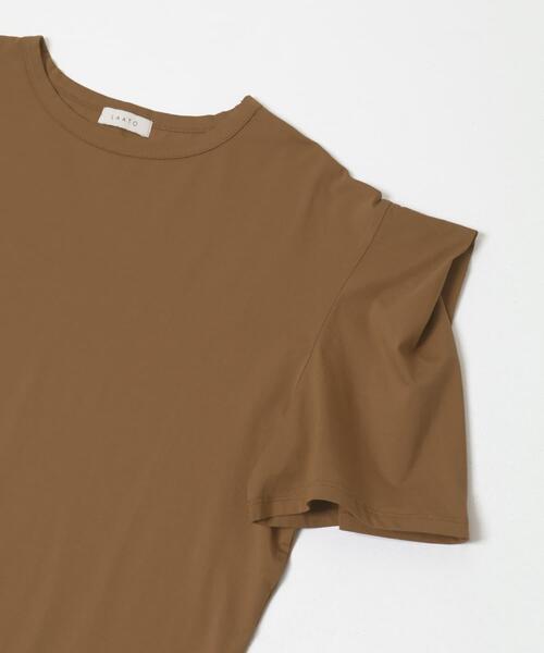 LAATO(ラート)の「tack sleeve tee(Tシャツ/カットソー・レディース・ホワイト/キャメル/ブラック・FREE)」の12枚目の写真