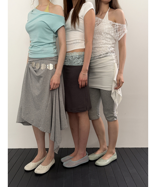 ASURA(アスラ)の「STUDDED ONE-SHOULDER T (MINT)(Tシャツ/カットソー・レディース・その他・OS)」の9枚目の写真