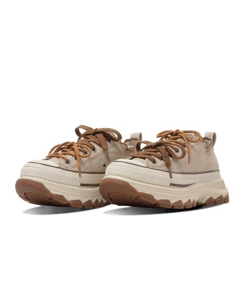 CONVERSE（コンバース）の「CONVERSE ALL STAR TREKWAVE LACEEDGE OX（コンバース オールスター トレックウエーブ レースエッジ OX）（スニーカー・メンズ・ベージュ系/ブラウン系・25cm/24.5cm/24cm/23.5cm/23cm/22.5cm）」の2枚目の写真