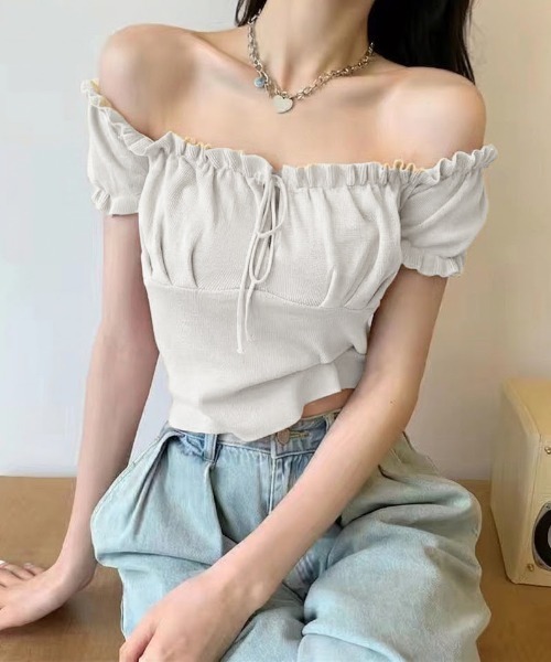 SHEPP（シープ）の「パフスリーブスクエアネック シャーリングブラウス（シャツ/ブラウス・レディース・サックスブルー/ブラック/ホワイト・F）」の10枚目の写真