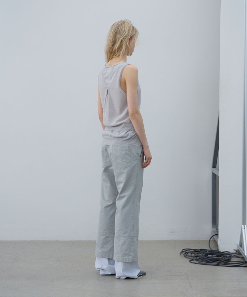 LCDC TM(エルシーディーシーティーエム)の「SHEER KNIT SLEEVELESS TOP (LIGHT GREY)(Tシャツ/カットソー・レディース・その他・OS)」の3枚目の写真