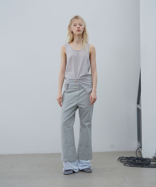 LCDC TM(エルシーディーシーティーエム)の「SHEER KNIT SLEEVELESS TOP (LIGHT GREY)(Tシャツ/カットソー・レディース・その他・OS)」の10枚目の写真