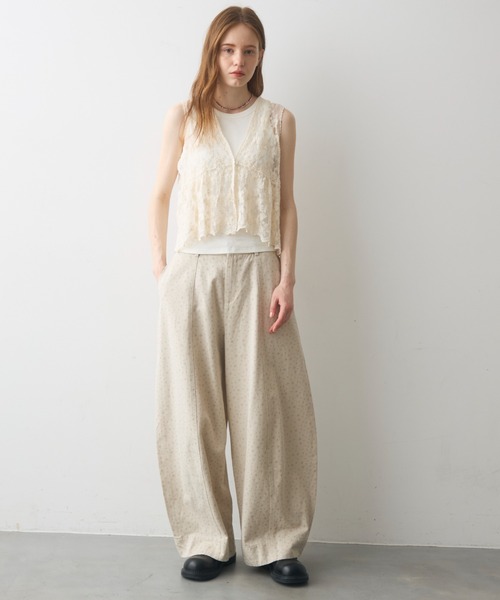 Crisp(クリスプ)の「flower tulle gather tank / フラワーチュールギャザータンク(シャツ/ブラウス・レディース・ナチュラル・FREE)」の10枚目の写真