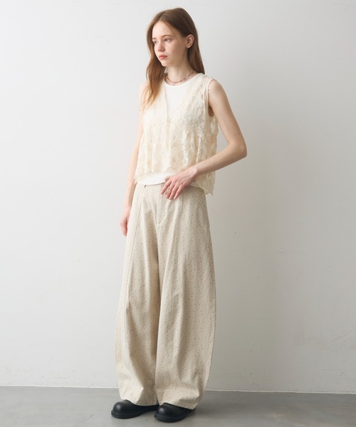 Crisp(クリスプ)の「flower tulle gather tank / フラワーチュールギャザータンク(シャツ/ブラウス・レディース・ナチュラル・FREE)」の11枚目の写真