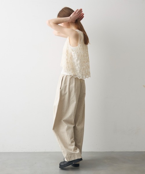 Crisp(クリスプ)の「flower tulle gather tank / フラワーチュールギャザータンク(シャツ/ブラウス・レディース・ナチュラル・FREE)」の15枚目の写真