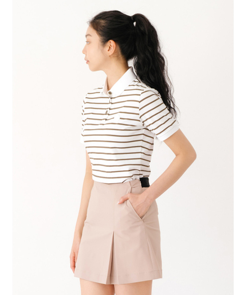 NITINA(ニティナ)の「ストライプカラーTシャツ KA/ST(Tシャツ/カットソー・レディース・カーキ・SMALL/MEDIUM)」の6枚目の写真