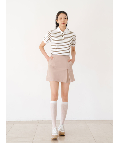 NITINA(ニティナ)の「ストライプカラーTシャツ KA/ST(Tシャツ/カットソー・レディース・カーキ・SMALL/MEDIUM)」の7枚目の写真