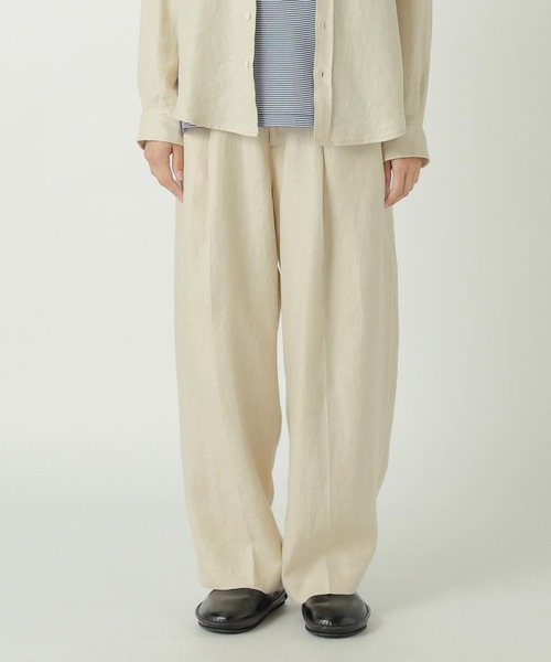 ZUCCa(ズッカ)の「LINEN TWILL(その他パンツ・レディース・ベージュ/ダークグレー/ブルー・M size)」の5枚目の写真