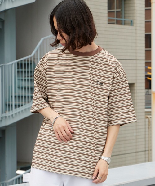 POLeR(ポーラー)の「POLeR/ポーラー 90's STRIPE QUICK DRY TEE 90年代ストライプクイックドライTシャツ 秋 秋服 2026年秋冬(Tシャツ/カットソー・メンズ・ホワイト/チャコール/ベージュ・M/L/XL)」の3枚目の写真