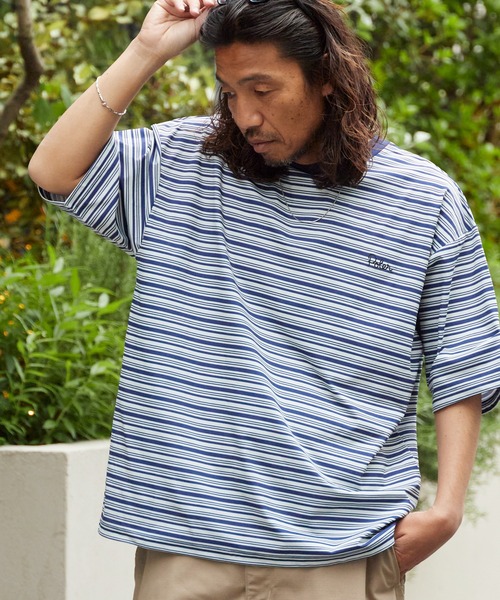 POLeR(ポーラー)の「POLeR/ポーラー 90's STRIPE QUICK DRY TEE 90年代ストライプクイックドライTシャツ 秋 秋服 2026年秋冬(Tシャツ/カットソー・メンズ・ホワイト/チャコール/ベージュ・M/L/XL)」の1枚目の写真