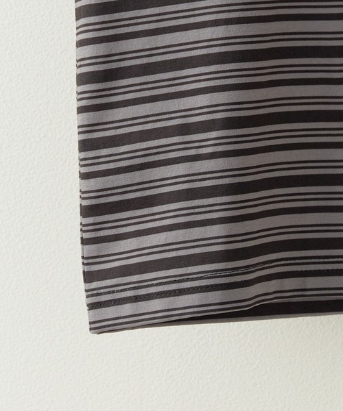 POLeR(ポーラー)の「POLeR/ポーラー 90's STRIPE QUICK DRY TEE 90年代ストライプクイックドライTシャツ 秋 秋服 2026年秋冬(Tシャツ/カットソー・メンズ・ホワイト/チャコール/ベージュ・M/L/XL)」の6枚目の写真