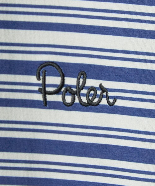 POLeR(ポーラー)の「POLeR/ポーラー 90's STRIPE QUICK DRY TEE 90年代ストライプクイックドライTシャツ 秋 秋服 2026年秋冬(Tシャツ/カットソー・メンズ・ホワイト/チャコール/ベージュ・M/L/XL)」の9枚目の写真
