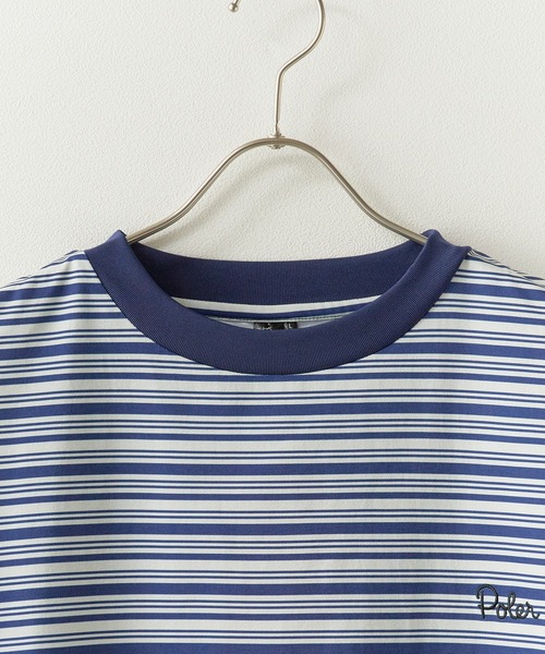 POLeR(ポーラー)の「POLeR/ポーラー 90's STRIPE QUICK DRY TEE 90年代ストライプクイックドライTシャツ 秋 秋服 2026年秋冬(Tシャツ/カットソー・メンズ・ホワイト/チャコール/ベージュ・M/L/XL)」の13枚目の写真