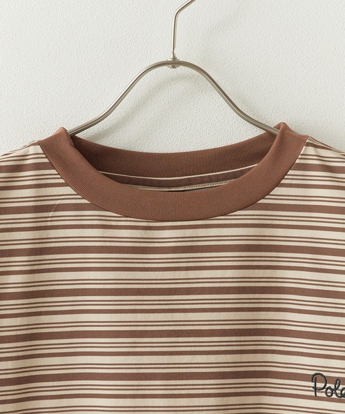POLeR(ポーラー)の「POLeR/ポーラー 90's STRIPE QUICK DRY TEE 90年代ストライプクイックドライTシャツ 秋 秋服 2026年秋冬(Tシャツ/カットソー・メンズ・ホワイト/チャコール/ベージュ・M/L/XL)」の11枚目の写真