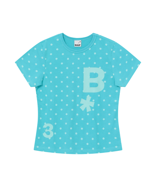 BAUF（バウフ）の「BロゴスリムフィットTシャツ[ドットミント]（Tシャツ/カットソー・レディース・その他・FREE）」の2枚目の写真