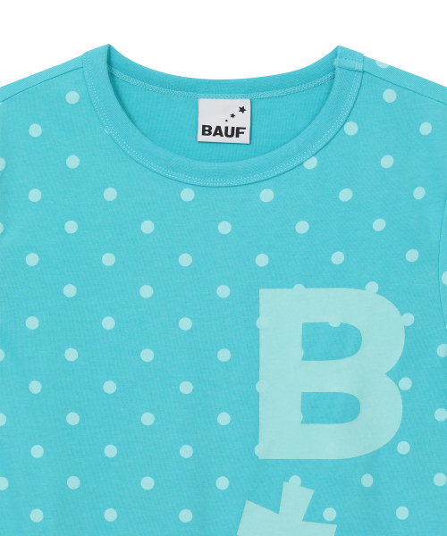 BAUF（バウフ）の「BロゴスリムフィットTシャツ[ドットミント]（Tシャツ/カットソー・レディース・その他・FREE）」の4枚目の写真