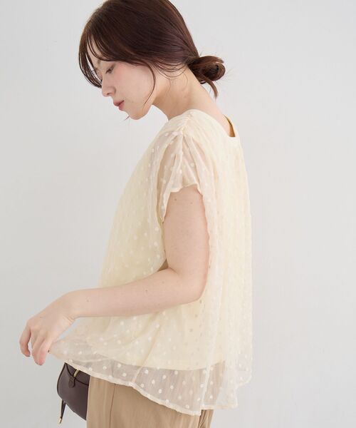 le.coeur blanc(ルクールブラン)の「2WAY楊柳フラワー刺繍ブラウス(シャツ/ブラウス・レディース・ホワイト系その他/ブラック系その他・38)」の14枚目の写真