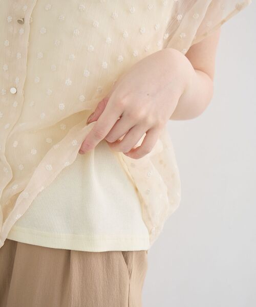 le.coeur blanc(ルクールブラン)の「2WAY楊柳フラワー刺繍ブラウス(シャツ/ブラウス・レディース・ホワイト系その他/ブラック系その他・38)」の17枚目の写真