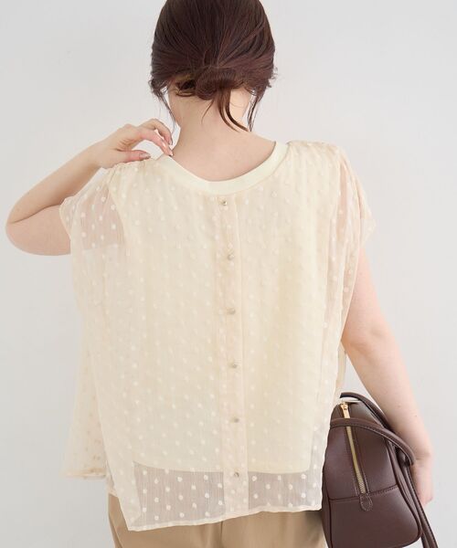 le.coeur blanc(ルクールブラン)の「2WAY楊柳フラワー刺繍ブラウス(シャツ/ブラウス・レディース・ホワイト系その他/ブラック系その他・38)」の18枚目の写真