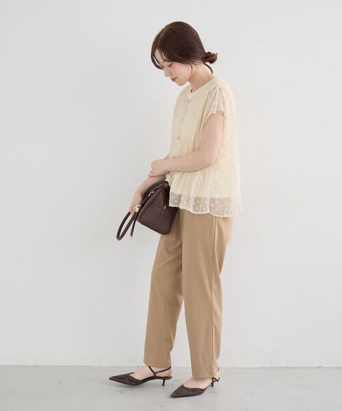 le.coeur blanc(ルクールブラン)の「2WAY楊柳フラワー刺繍ブラウス(シャツ/ブラウス・レディース・ホワイト系その他/ブラック系その他・38)」の20枚目の写真